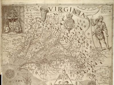 John Smith: Map of Virginia