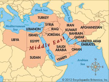 Middle East bee locator map