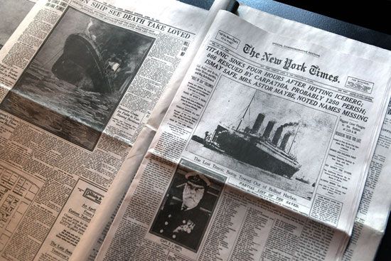 Titanic Sinks Four Hours After Hitting Iceberg