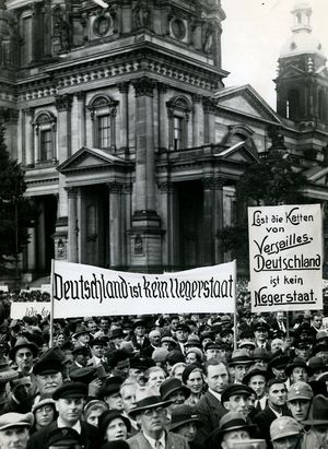 Nazi-led rally against the Treaty of Versailles