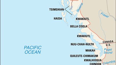Distribution of Northwest Coast peoples