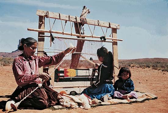 Spinning and weaving