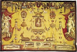 tapestry with grotesques