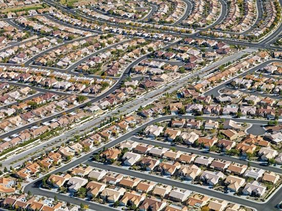 Suburban housing in Las Vegas