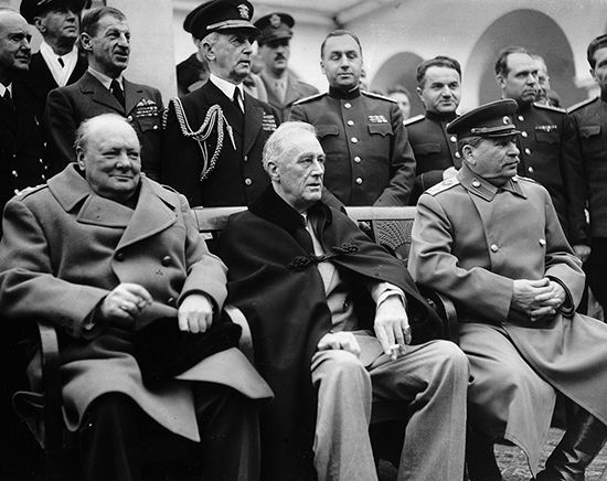 World War II: Churchill, Roosevelt, and Stalin at the Yalta Conference, 1945