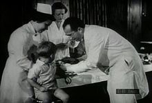 Children with polio and the administration of polio vaccine