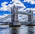 Tower Bridge over the Thames River in London, England. Opened in 1894. Remains an Important Traffic Route with 40,000 Crossings Every Day.
