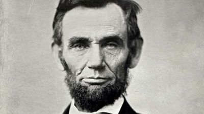 Abraham Lincoln, photograph by Alexander Gardner, 1863.