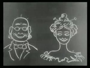 See J. Stuart Blackton's animated movie “Humorous Phases of Funny Faces”