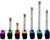 A photo of several measuring tapes of different colors.