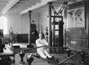 The Titanic's gymnasium