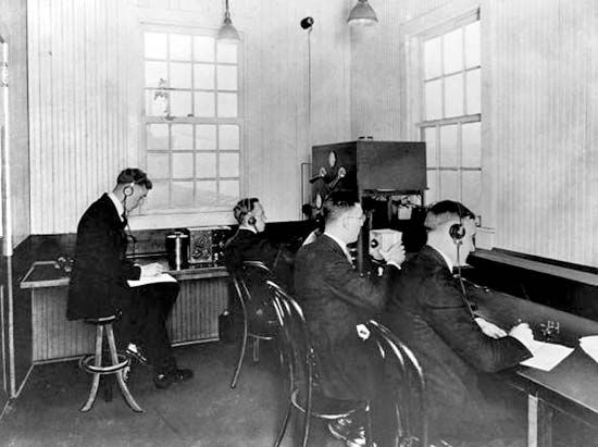 Interior of the KDKA “radio shack”