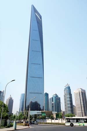 Shanghai World Financial Center, a mixed-use skyscraper in China that opened after an 11-year construction period