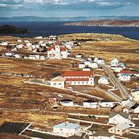 A fishing village on Conception Bay, Newfoundland island, Canada.