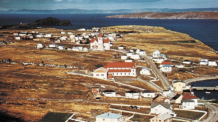 A fishing village on Conception Bay, Newfoundland island, Canada.