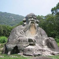 A sculpture of Laozi
