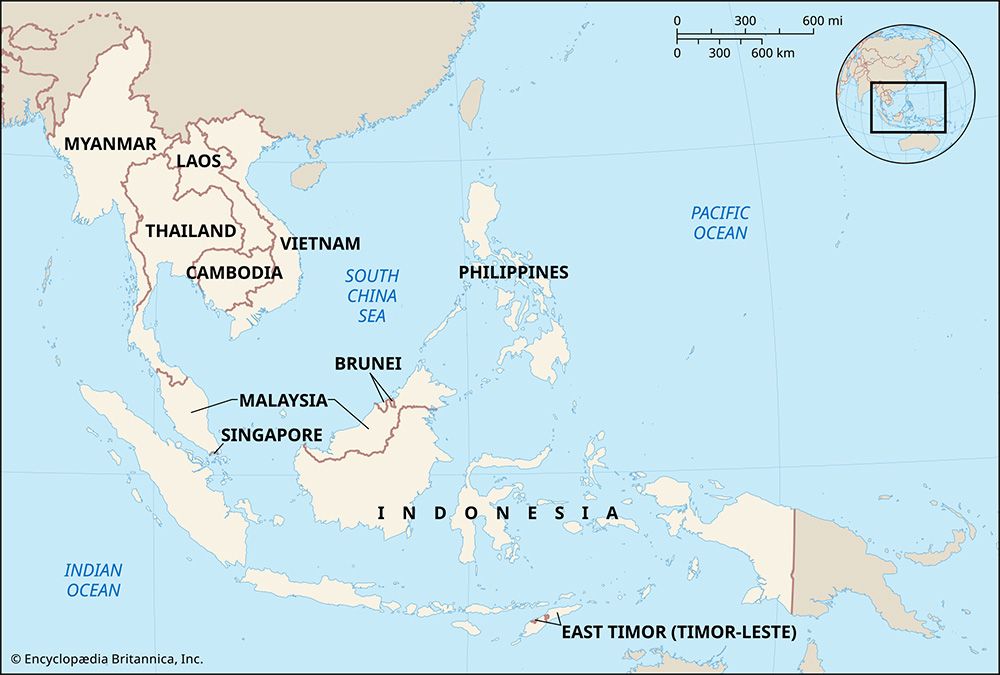 Historical map of Southeast Asia