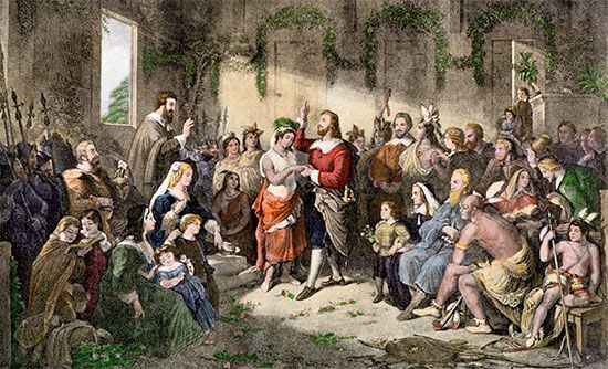 Pocahontas and John Rolfe